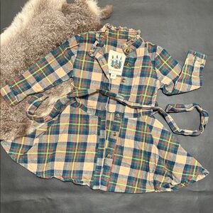 Kiel James Patrick 🌲 New England Flannel House Dress 2T Like New! KJP